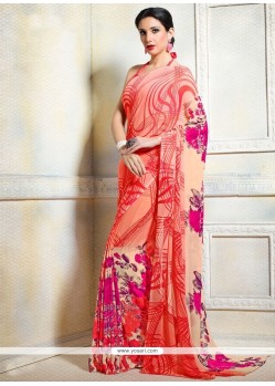 Strange Multi Colour Print Work Printed Saree