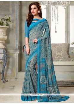 Lavish Faux Georgette Multi Colour Printed Saree