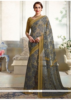 Sorcerous Multi Colour Faux Georgette Designer Ready Pleated Saree