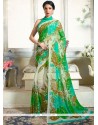 Orphic Faux Georgette Multi Colour Abstract Print Work Printed Saree