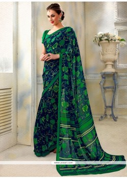 Flawless Multi Colour Abstract Print Work Printed Saree