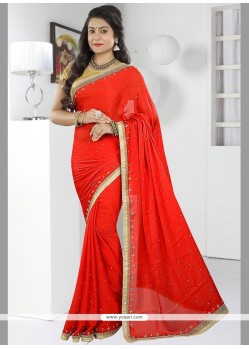 Immaculate Stone Work Classic Saree