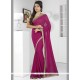 Best Chiffon Satin Magenta Saree