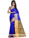 Amazing Cotton Silk Blue Traditional Saree