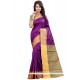 Conspicuous Cotton Silk Weaving Work Traditional Saree