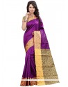 Conspicuous Cotton Silk Weaving Work Traditional Saree