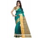 Sea Green Weaving Work Cotton Silk Traditional Saree