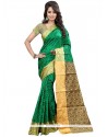 Renowned Green Weaving Work Traditional Saree