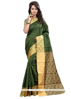 Customary Cotton Silk Weaving Work Traditional Designer Saree