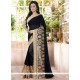 Glamorous Faux Georgette Black Classic Saree