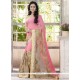 Glossy Faux Georgette Pink Classic Saree