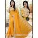 Intrinsic Faux Georgette Embroidered Work Classic Designer Saree