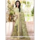 Amazing Faux Georgette Embroidered Work Shaded Saree