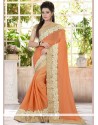 Subtle Patch Border Work Faux Georgette Classic Designer Saree