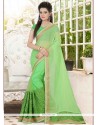 Deserving Faux Georgette Patch Border Work Classic Saree