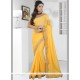 Imperial Yellow Classic Saree