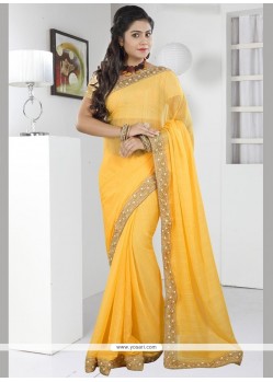 Imperial Yellow Classic Saree