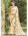 Stunning Lace Work Brasso Printed Saree