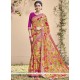 Cherubic Lace Work Multi Colour Printed Saree