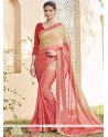 Pristine Faux Chiffon Abstract Print Work Printed Saree