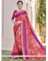 Charming Abstract Print Work Printed Saree