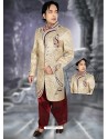 Astonishing Brown Brocade Sherwani