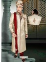 Flattering Brown Brocade Sherwani