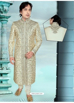 Striking Brown Churidar Sherwani