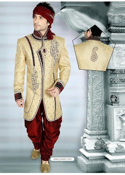 Groovy Brown Patiala Sherwani