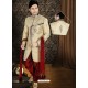 Scintillating Brocade Brown Sherwani