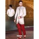 Incredible White Brocade Sherwani