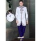 Royalist Brocade White Sherwani