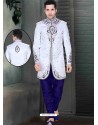 Royalist Brocade White Sherwani