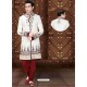 Stunning Cream Churidar Sherwani