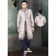 Groovy Brocade Silver Sherwani