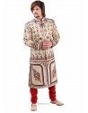 Striking Beige Churidar Sherwani For Groom