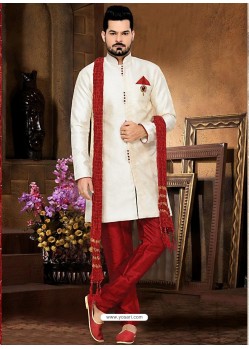 Eye catching Jacquard Sherwani