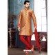 Scintillating Brown Ghicha Silk Sherwani