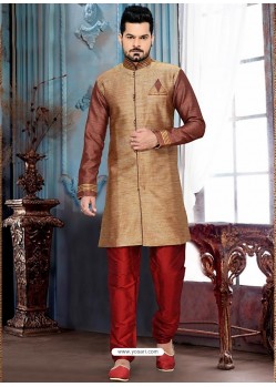 Royalist Brown Wedding Sherwani