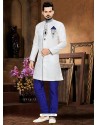 Incredible White Jacquard Sherwani