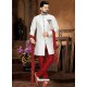 Glowing White Jacquard Sherwani