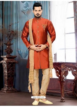 Desiring Orange Shantoon Sherwani