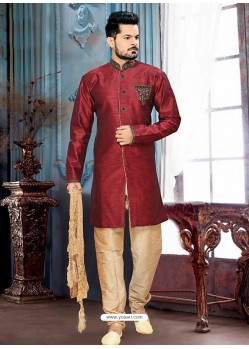 Demure Violet Party Wear Sherwani