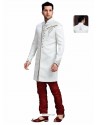 Festive White Wedding Sherwani