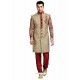 Demure Brown Jute Silk Sherwani