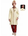 Traditional Cream Wedding Sherwani