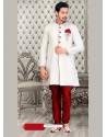 Flattering White Churidar Sherwani