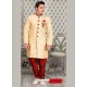 Charming Cream Dupion Raw Silk Sherwani