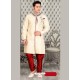 Stunning Cream Jaquard Sherwani