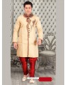 Sizzling Beige Party Wear Sherwani